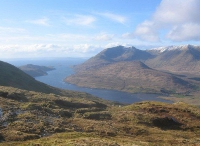 View of Killary Fjord and Mweelrea from Leenane Hill