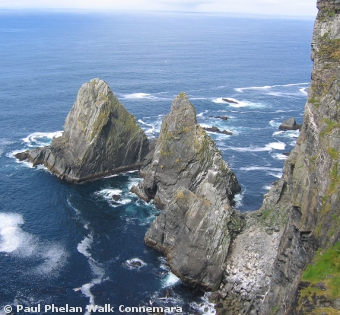Sea Stacks on the dramatic coastline of Inishturk which is a Discovery Point on the Wild Atlantic Way