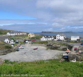 Inishturk harbour and village