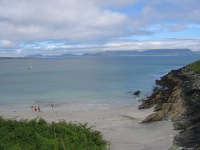 Sandy beach beside Inishturk pier